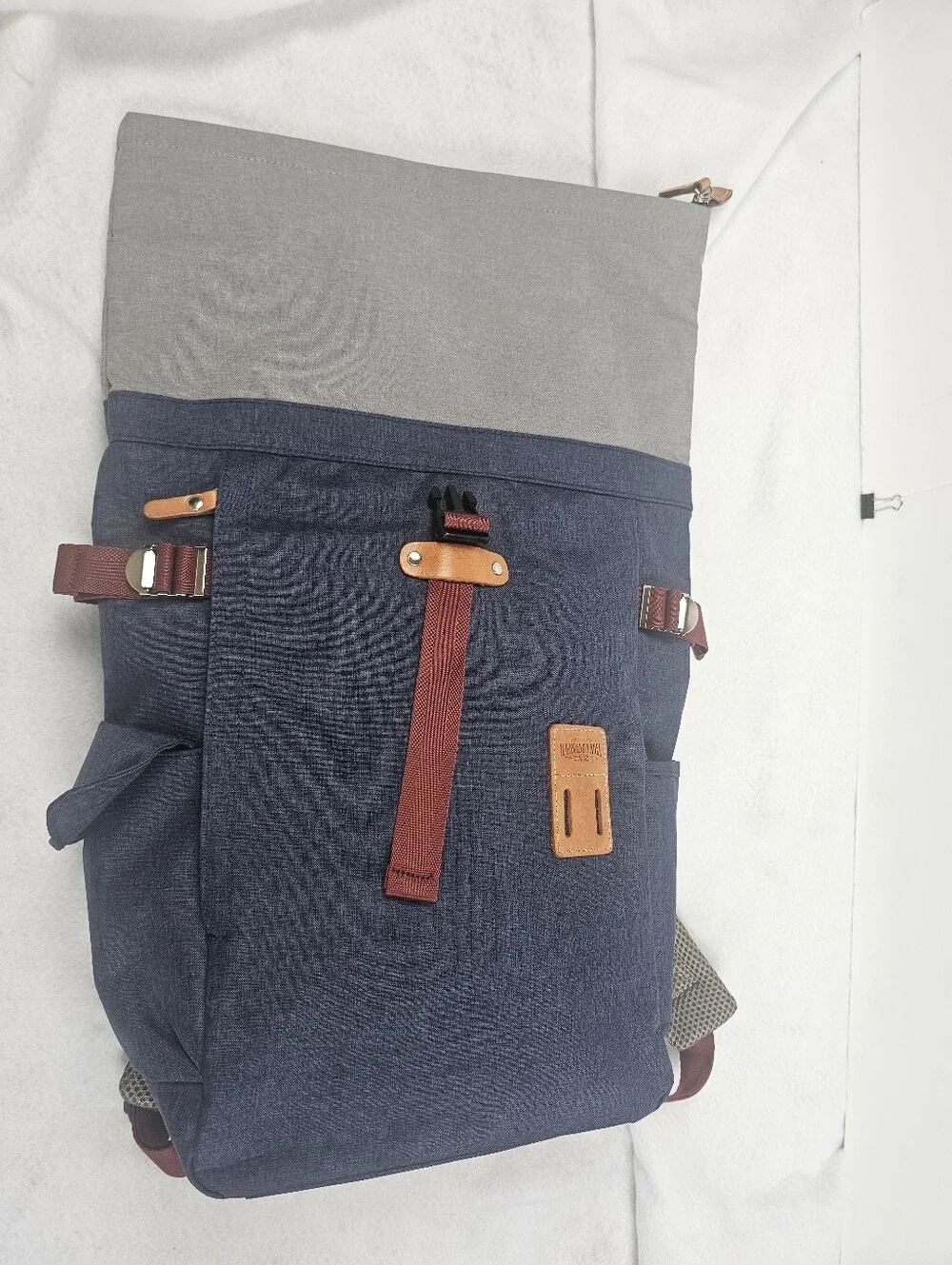 Harvest‎ Label Roll-Top Backpack Travel Bag Padded Luggage Carry On Trip School